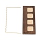 鉄の指輪イヤリングディスプレイホルダー  ジュエリーディスプレイラック  黄麻布と木製ベース付き  ゴールドカラー  21.9x9x11.8cm EDIS-K003-03G-3