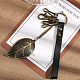 Chgcraft ciondolo vintage a forma di trifoglio decorazione fermaglio in lega ciondoli per decorazione pendente borsa accessori fai da te KEYC-CA0001-45-5