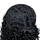 ショートカーリーボブウィッグ  合成かつら  耐熱高温繊維  黒人女性用  ブラック  11.02インチ（28cm） OHAR-I019-01-12