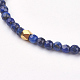 Lapis Lazuli Perlen Armbänder BJEW-JB03450-02-2