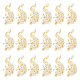UNICRAFTALE 16Pcs 304 Stainless Steel Pendants Stainless Steel Peacock Charms Metal Charms Pendant Real 18K Gold Plated Filigree Pendants Etched Metal Embellishments for DIY Jewelry Making STAS-UN0040-08-1