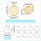 Kit de fabrication de pendentif plat rond blanc bricolage unicraftale DIY-UN0004-82-4