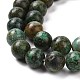 Brins de perles turquoises africaines naturelles (jaspe) X-TURQ-G037-10mm-7
