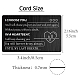 Rectangle 201 carte de portefeuille de transfert thermique vierge personnalisée en acier inoxydable DIY-WH0252-015-2