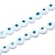 Chapelets de perles rondes de chalumeau manuelles de mauvais œil LAMP-L058-8mm-14-1