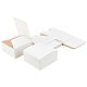 Nbeads折りたたみダンボール紙ジュエリーボックス  ギフト包装箱  正方形  ホワイト  4x4x2インチ（10x10x5cm） CON-NB0001-72-1