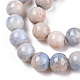 Opaque Crackle Glass Round Beads Strands GLAA-T031-01B-2
