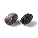 Perles d'obsidienne en argent naturel G-G859-02-4
