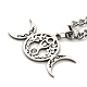 304 Stainless Steel Triple Goddess Pendant Necklaces NJEW-G115-10P-2
