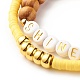 Handgefertigte Heishi-Perlen-Stretcharmbänder aus Fimo BJEW-JB07280-8