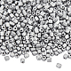 NBEADS About 2000 Pcs Silver Cube Seed Beads SEED-NB0001-80-1