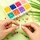 800Pcs 8 Colors Frosted Acrylic Beads MACR-CJ0001-27-4