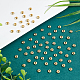 UNICRAFTALE 100pcs 5.5mm Golden Bicone Spacer Beads Stainless Steel Loose Beads Rondelle Small Hole Spacer Bead Smooth Surface Beads Finding for DIY Bracelet Necklace Jewelry Making STAS-UN0001-66G-4