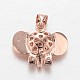 Brass Micro Pave Cubic Zirconia Charms ZIRC-L035-33-FF-3
