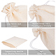 BENECREAT 24Pack Large Size Burlap Bags with Drawstring Gift Bags Jewelry Pouch for Wedding Party and DIY Craft Color Linen and Cream ABAG-BC0001-02-11