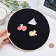 FINGERINSPIRE Wall Hanging Pin Collection Display Stand 20 cm Round Black Brooch Pin Display Board Canvas Enamel Pin Display Holder with Embroidery Hoop for Jewelry Pins Brooch Display DJEW-WH0038-07B-3