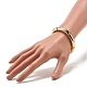 Grosso braccialetto elasticizzato con perline in tubo curvo acrilico per donna BJEW-JB07628-3