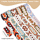 WADORN 6 Colors Flat Embroidery Rhombus Polyester Ribbons OCOR-WR0001-14-2