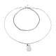 304 Stainless Steel Double Layer Necklaces NJEW-M181-16P-1