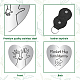 CREATCABIN 1Pc Heart Shape 201 Stainless Steel Commemorative Decision Maker Coin AJEW-CN0001-68G-3