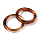 透明樹脂指輪  天然石風  サドルブラウン  usサイズ6 3/4(17.1mm) X-RJEW-T013-002-F01-2