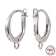 Rhodium Plated 925 Sterling Silver Leverback Earring Findings STER-I017-087P-1