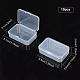 Superfindings 10шт прямоугольные прозрачные пластиковые контейнеры для бусин с крышками контейнер для сортировки бусин ящик для ювелирных бусин таблетки мелкие предметы CON-WH0073-79-2