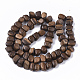 Undyed & Natural Wenge Wood Beads Strands X-WOOD-T024-042-2