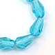 Chapelets de perles en verre transparent GLAA-R168-8x11-01C-2