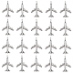 サニークルー100ピースチベットスタイルアロイペンダント  旅客機  アンティークシルバー  22x15x3mm  穴：2.5mm FIND-SC0007-49-1