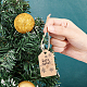 ゴージクラフト紙のギフトタグ  hange tags  美術工芸用  クリスマスのために  模様  バリーウッド  50x30x0.3mm  穴：5mm  30pc CDIS-GF0001-01-4