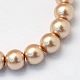 Backen gemalt pearlized Glasperlen runden Perle Stränge HY-Q003-4mm-11-2