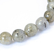 Labradorita natural hebras de perlas reronda X-G-E334-6mm-19-2
