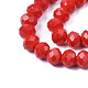 Opaque Solid Color Glass Beads Strands EGLA-A034-P8mm-D22-2