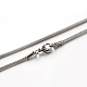 304 Stainless Steel Snake Chain Necklaces X-STAS-M174-018P-C-1