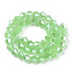 Chapelets de perles en verre électroplaqué d'imitation jade GLAA-F029-J6mm-C01-2