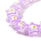 Chapelets de perles vernissées manuelles LAMP-K037-07D-3