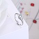 Adjustable 925 Sterling Silver Cubic Zirconia Finger Rings RJEW-BB20729-6-5
