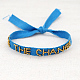 Word be the change glass Seed Beads Cord Bracelet BJEW-A121-56-1