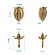 Cruz del rosario y el centro establece para collar de abalorios de rosario PALLOY-MSMC009-04AG-NF-3