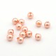 Half Drilled ABS Plastic Imitation Pearl Round Beads OACR-F002B-02-1