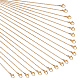 Nbeads 20 個 304 ステンレス鋼アズキチェーンネックレスセット男性女性用  ゴールドカラー  17.72インチ（450mm） MAK-NB0001-13-1