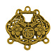 Alliage de style tibétain creuse longévité serrure sculptée fleur chandelier composants liens TIBE-2257-AG-NR-1