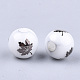 Perles de verre galvanoplastie thème automne X-EGLA-S178-10A-2