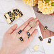 SUNNYCLUE 1 Box 30Pcs Star and Moon Charms Gold Plated Tarot Card Style Enamel Star Charms Rectangle Black Space Charms for Jewelry Making Charms Halloween Necklace Bracelet Earrings Women DIY Crafts ENAM-SC0002-80-3