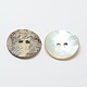 2-Hole Flat Round Mother of Pearl Buttons SHEL-N033-11-2