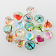 Tree of Life Printed Half Round/Dome Glass Cabochons GGLA-A002-18mm-GG-1