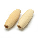 未完成の木製ビーズ  天然木製ビーズ  オーバル  小麦  32x12mm  穴：4.5mm WOOD-S036-01-1