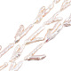 Hebras de perlas keshi de perlas barrocas naturales PEAR-N021-16-1