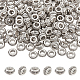 DICOSMETIC 200Pcs Donut Beads Large Hole Antique Silver Beads 3mm Flower Flat Rondelle Beads Small Loose Spacers Beads Alloy Tibetan Spacer Beads for Earring Bracelets Jewelry Making TIBEB-DC0001-01-1